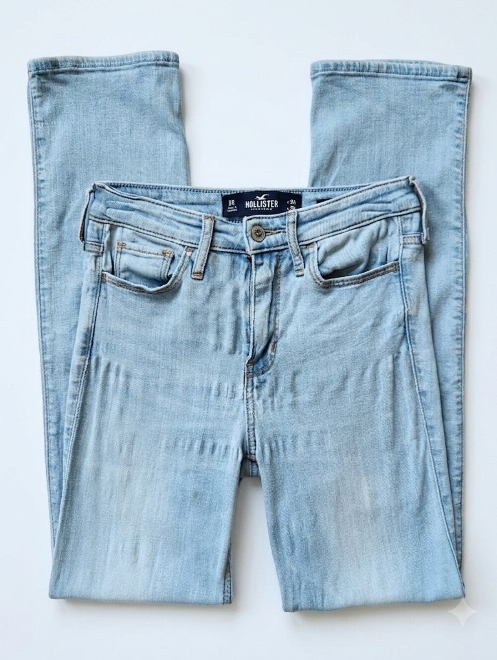 Hollister High-Rise Crop Slim Straight Jeans